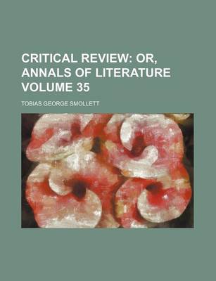 Book cover for The Critical Review Volume 35