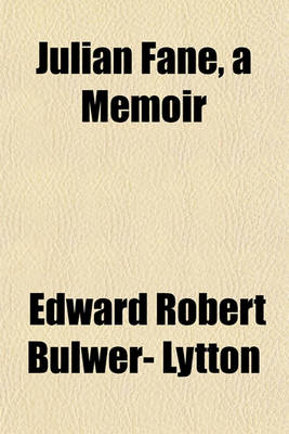 Book cover for Julian Fane, a Memoir