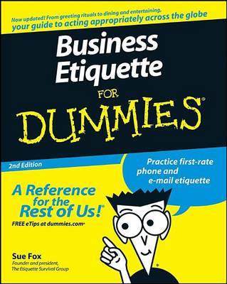 Book cover for Business Etiquette For Dummies