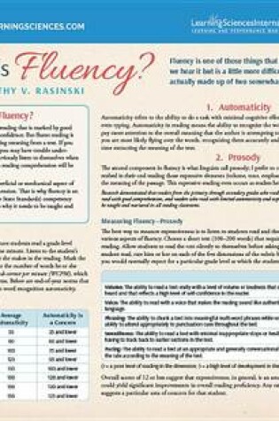 Cover of Fluency Quick Reference Guide