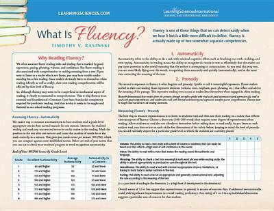 Book cover for Fluency Quick Reference Guide