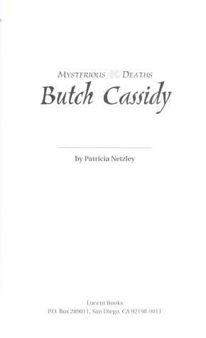 Book cover for Butch Cassidy