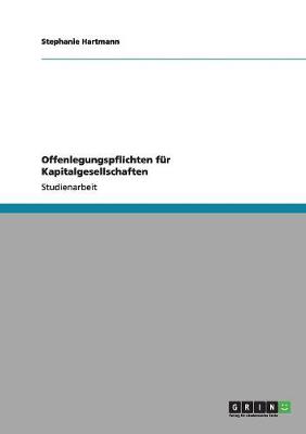 Book cover for Offenlegungspflichten für Kapitalgesellschaften