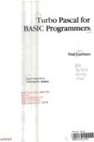 Cover of Turbo PASCAL for BASIC Programmers