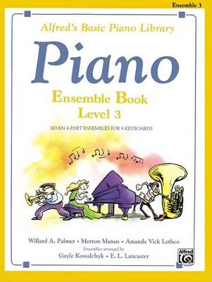 Book cover for Alfred's Basic Piano Library Ensemble Book 3