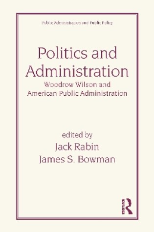 Cover of Politics and Administration