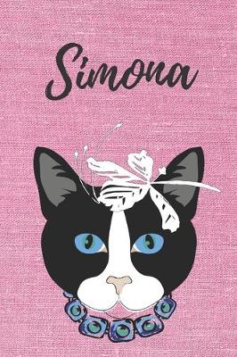 Book cover for personalisiertes Notizbuch Katze / Notizheft / Journal / Malbuch / Tagebuch / Kritzelbuch / DIN A5 / Geschenk Simona