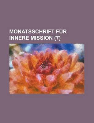 Book cover for Monatsschrift Fur Innere Mission (7)