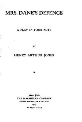 Book cover for Mrs. Dane's defence, a play in four acts