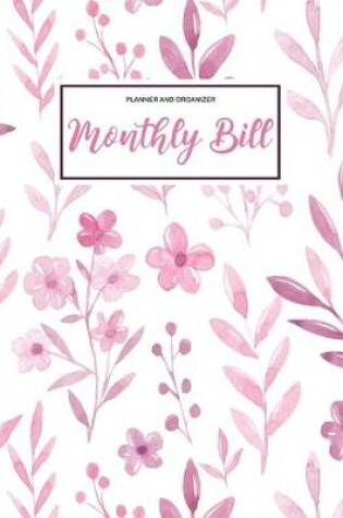 Cover of Planner and Organizer Monthly Bill