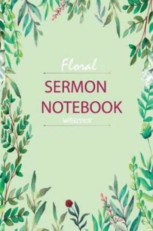 Cover of Floal Sermon Notebook Watercolor