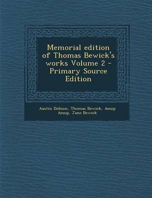 Book cover for Memorial Edition of Thomas Bewick's Works Volume 2