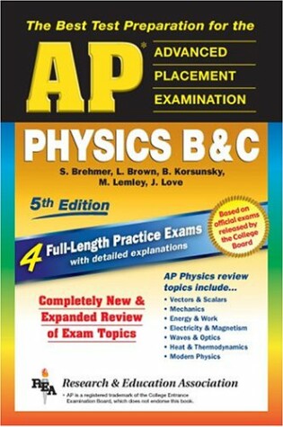 Cover of AP Physics B & C (Rea) 5th Edition - The Best Test Prep