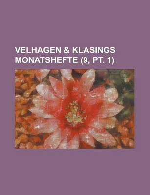 Book cover for Velhagen & Klasings Monatshefte (9, PT. 1 )