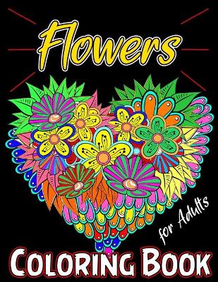 Book cover for Flowers Coloring Book for Adults
