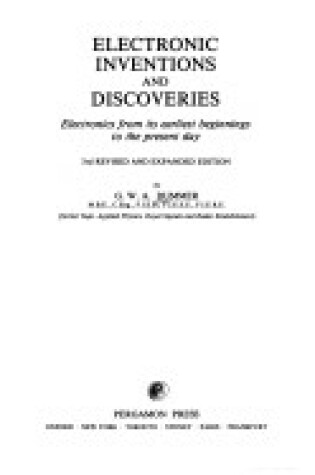 Cover of Electronic Inventions and Discoveries