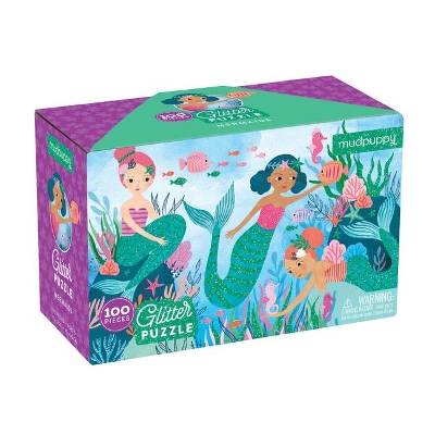 Book cover for MERMAIDS GLITTER PUZZLE