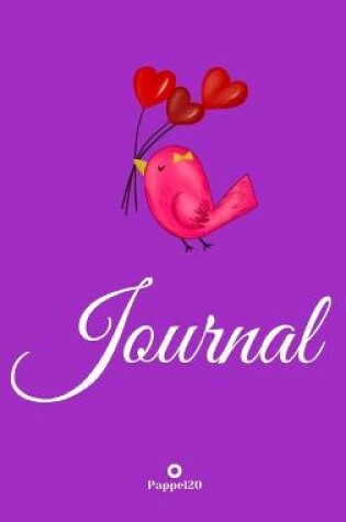 Cover of Journal for Girls ages 8+Girl Diary Journal for teenage girl Dot Grid Journal Hardcover Purple Bird cover 122 pages 6x9 Inches