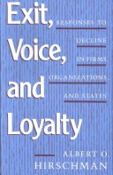 Book cover for Exit, Voice and Loyalty