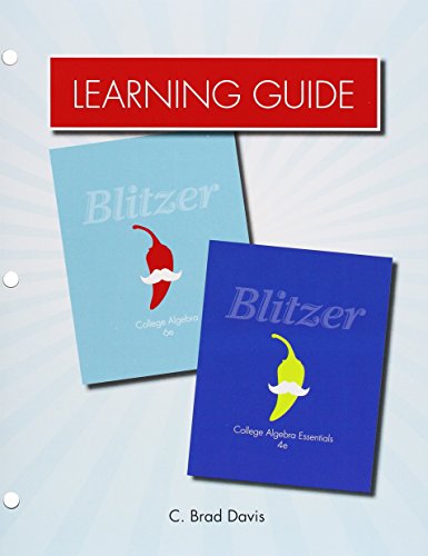 Book cover for Learning Guide for College Algebra and College Algebra Essentials