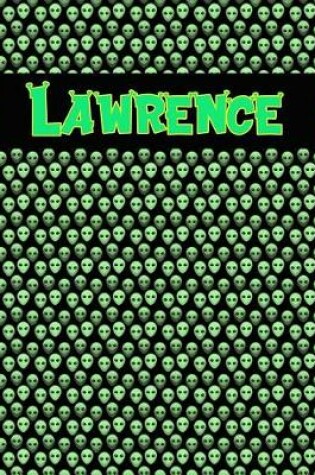 Cover of 120 Page Handwriting Practice Book with Green Alien Cover Lawrence