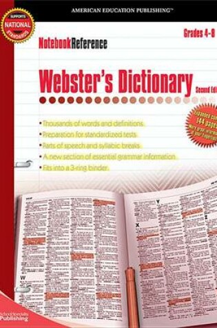 Cover of Webster's Dictionary, Grades 4 - 8