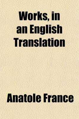 Book cover for Works, in an English Translation (Volume 29)