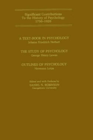 Cover of A Text-Book in Psychology: The Study of Psychology: Outlines of Psychology