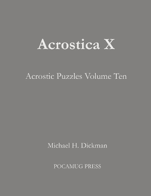 Book cover for Acrostica X