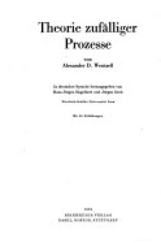 Cover of Theorie Zufalliger Prozesse