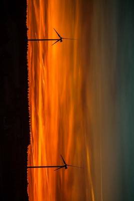 Book cover for Sunset on a Windfarm in Nebraska