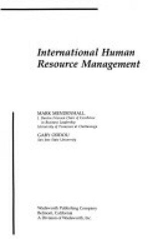 Cover of Readings and Cases in International Human Resource Management