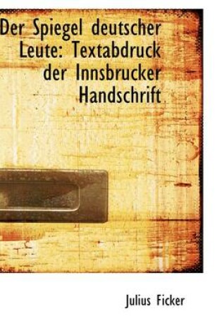 Cover of Der Spiegel Deutscher Leute