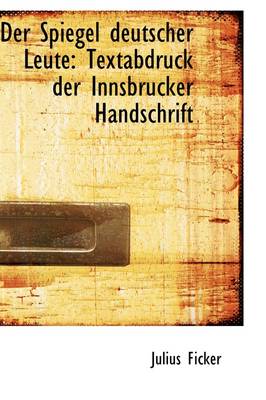 Book cover for Der Spiegel Deutscher Leute