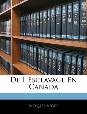 Book cover for de L'Esclavage En Canada