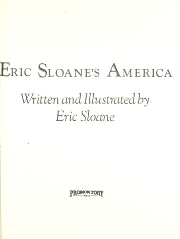 Book cover for Eric Sloane's America