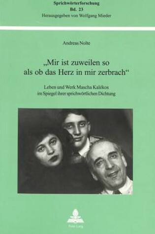 Cover of "Mir Ist Zuweilen So ALS OB Das Herz in Mir Zerbrach"