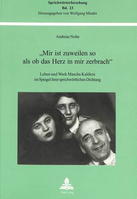 Cover of "Mir Ist Zuweilen So ALS OB Das Herz in Mir Zerbrach"