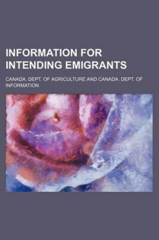 Cover of Information for Intending Emigrants