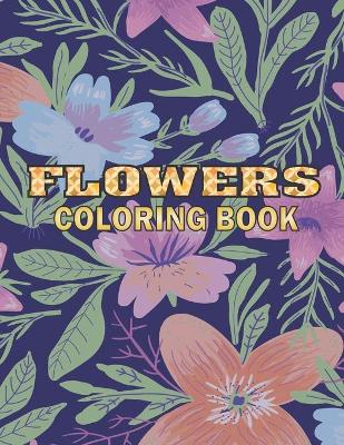 Book cover for Flowers Coloring Book