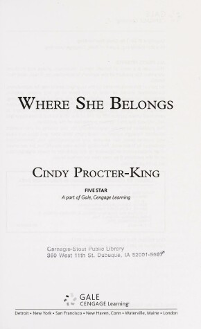 Cover of Where She Belongs