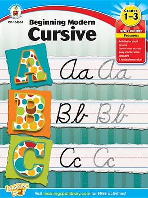 Book cover for Beginning Modern Cursive, Grades 1 - 3
