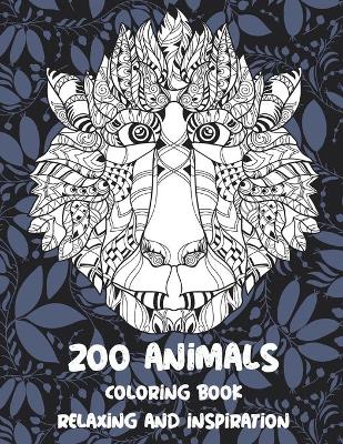 Book cover for Zoo Animals - Coloring Book - Relaxing and Inspiration