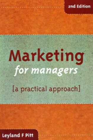 Cover of Marketing for Managers