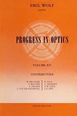 Cover of Progress in Optice
