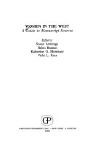 Cover of Women in the West