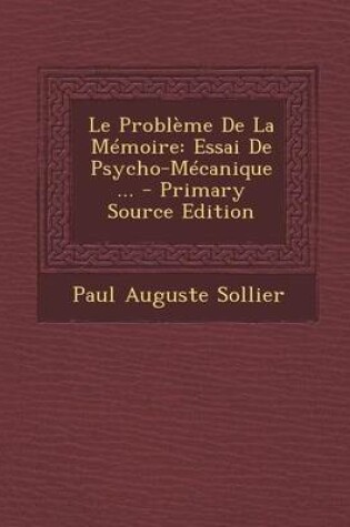 Cover of Le Probleme de la Memoire