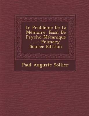 Book cover for Le Probleme de la Memoire