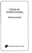 Book cover for Three by Peter Handke