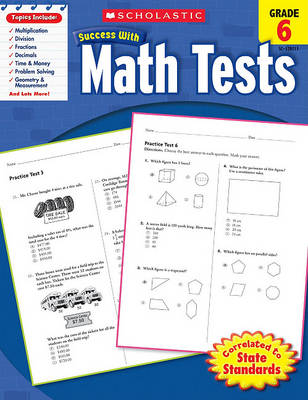 Book cover for Scholastic Success with Math Tests: Grade 6 Workbook